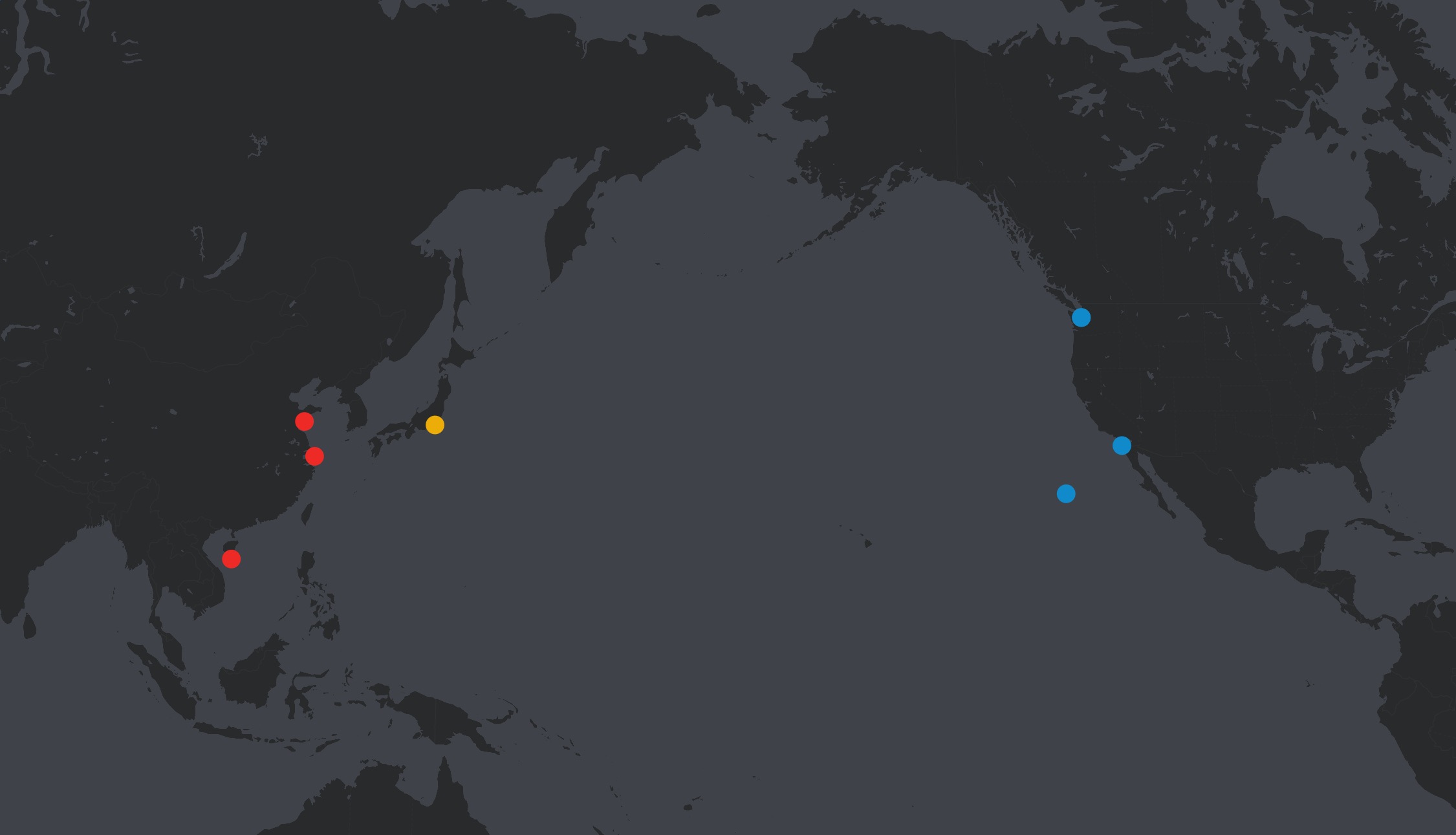 Map Shows U.S. and China’s Aircraft Carriers in Pacific This Week