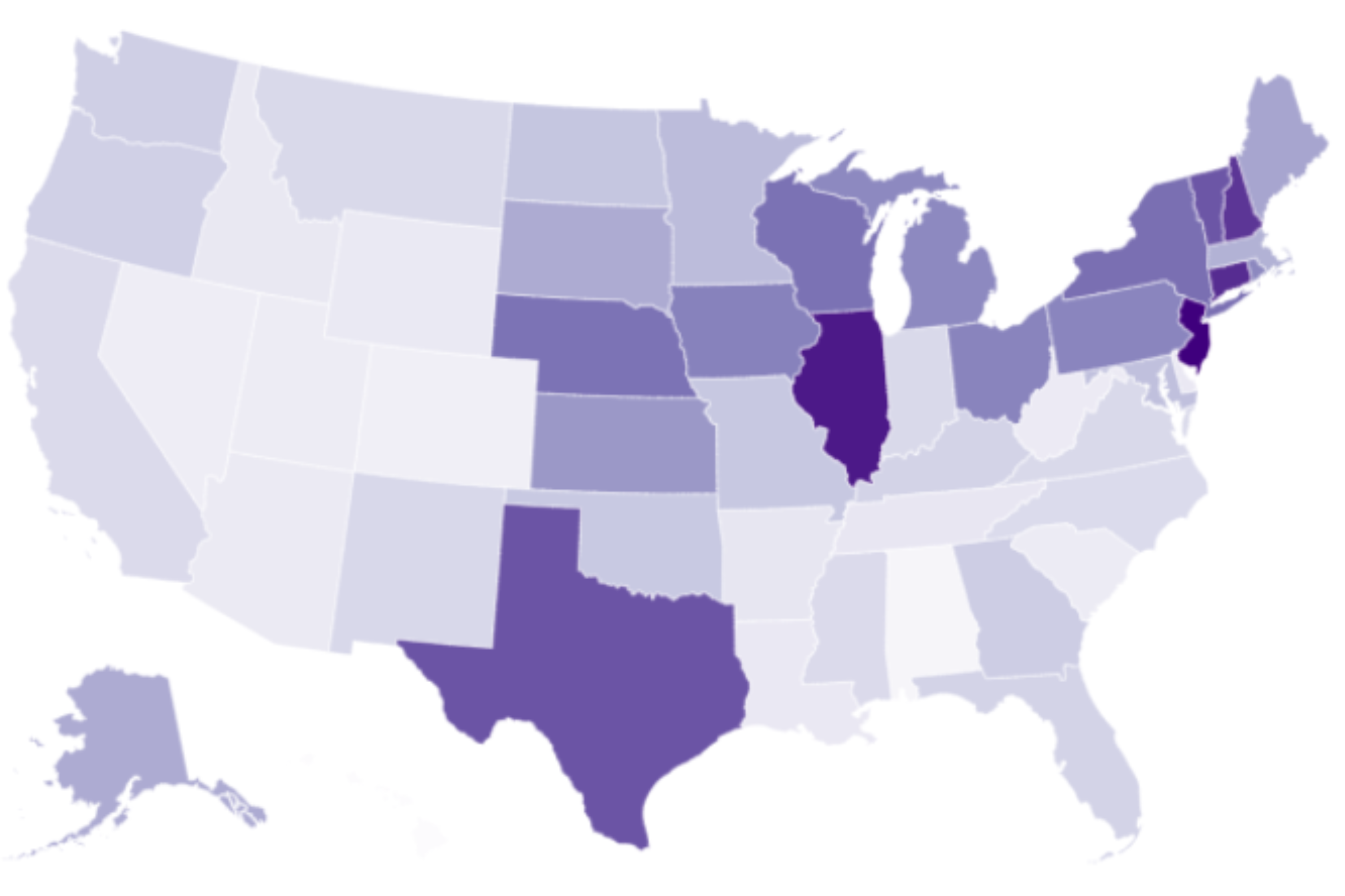 Map Shows States Which Have The Highest Property Tax