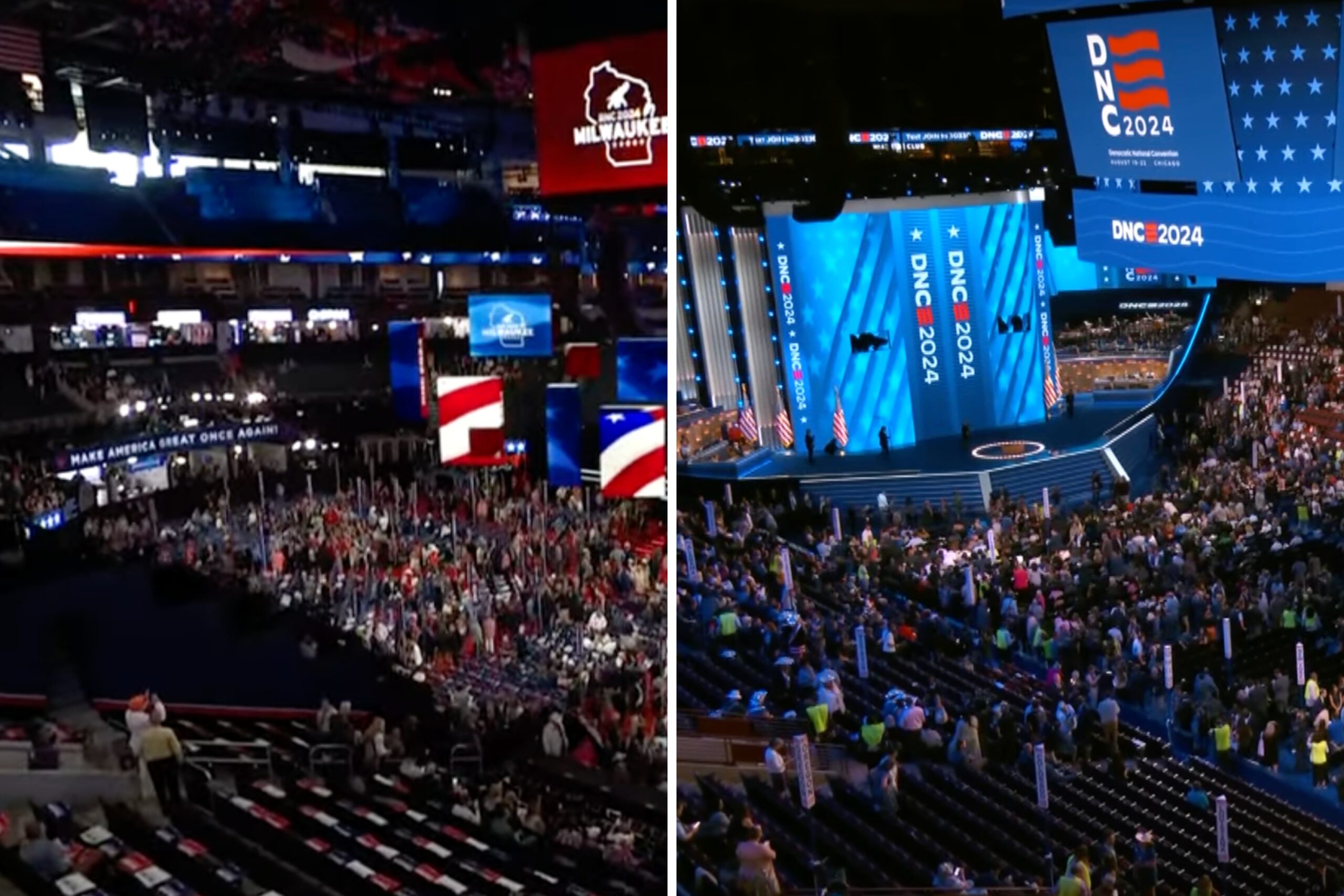 DNC Crowd Size Compared to RNC in Photos