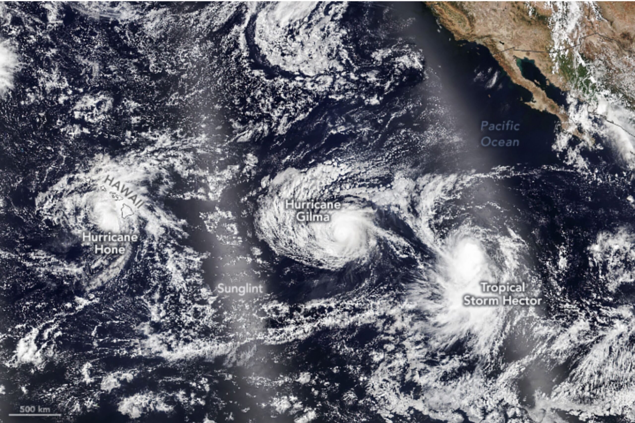 NASA Image Reveals Hurricane Gilma Bearing Down on Hawaii in Hone’s Wake