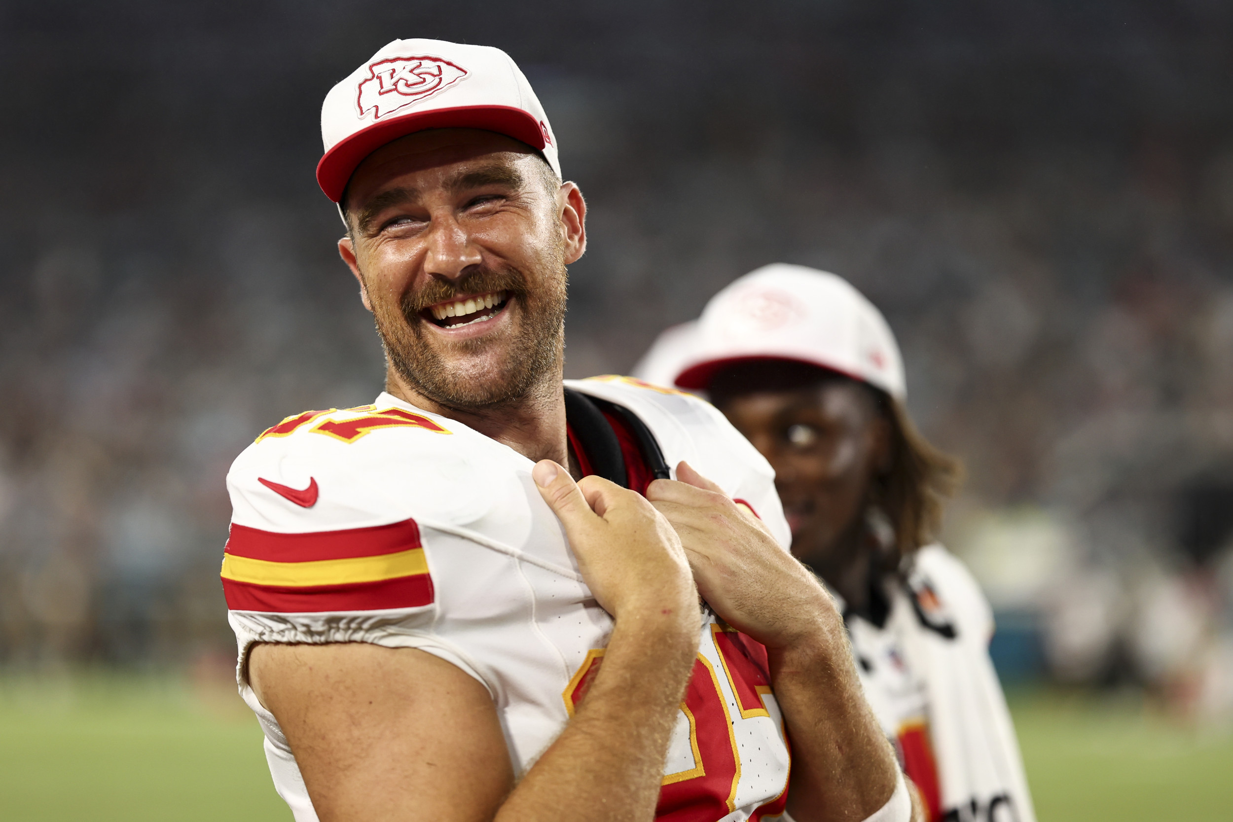 How Travis Kelce Reacted to Taylor Swift Being Brought Up at Chiefs Panel
