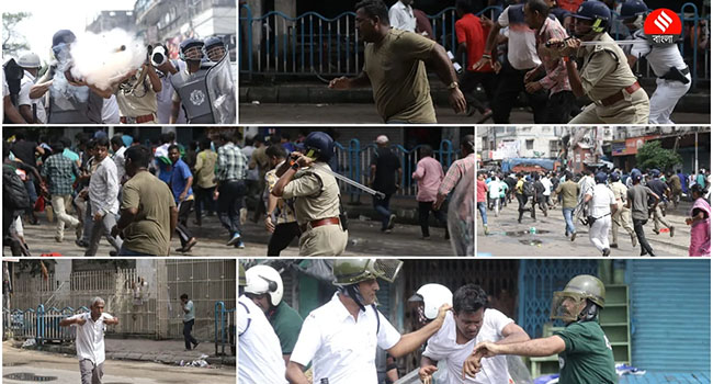 In West Bengal, the secretariat was besieged to demand Mamata's resignation, massive clashes