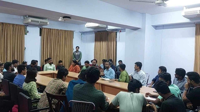 Discussion meeting of teachers and students demanding the appointment of Jobi Vice Chancellor
