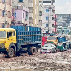 All workers of Ashuganj-Akhaura land port four lane project in India, work stopped