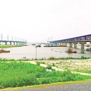 The train is not reaching full speed on the Yamuna