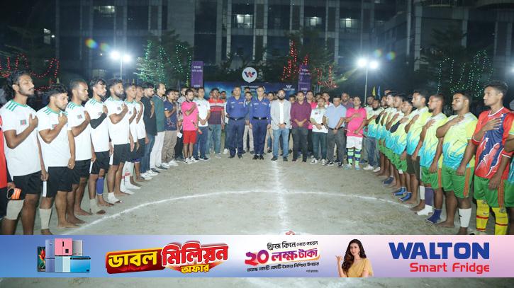 Four teams in the semi-finals of the football tournament