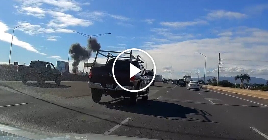 Dashcam Video Shows Honolulu Plane Crash