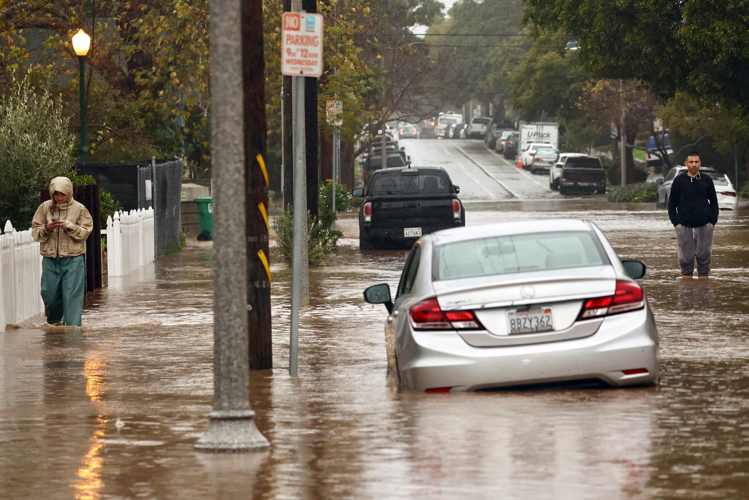 Atmospheric River Pummeling California Seen From Space