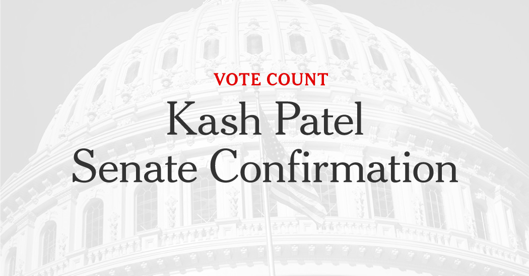 How the Senate Voted to Confirm Kash Patel as F.B.I. Director