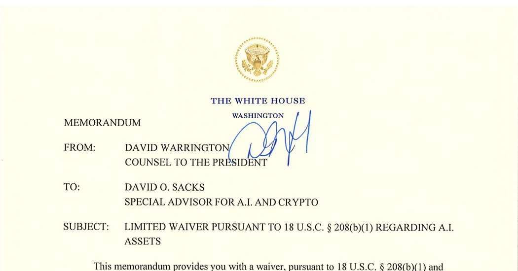 One of David Sacks’s Waivers