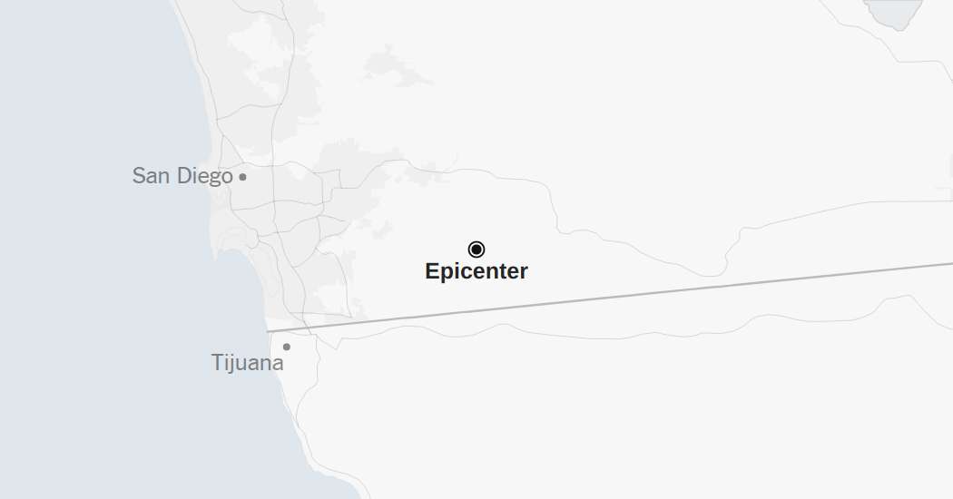 Map: Minor Earthquake Strikes Near San Diego